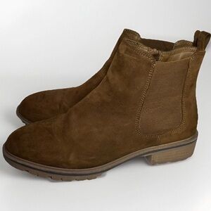 Steve Madden Women's Leona Chelsea Ladies Ankle Boot Faux Suede Brown Size 8.5